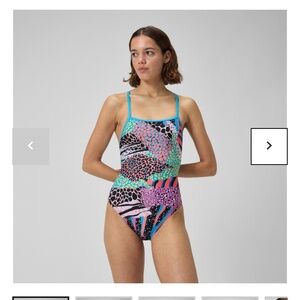 Speedo Swimsuit Women's Printed Double Crossback One Piece Multi